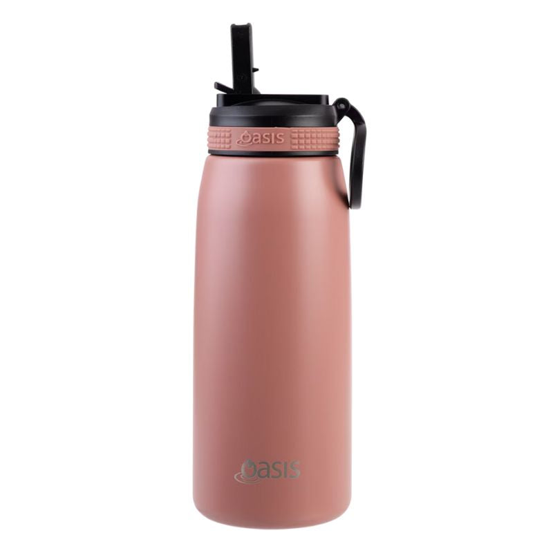780ml Oasis sports bottle with sipper lid - double walled stainless steel bottle - Auburn.