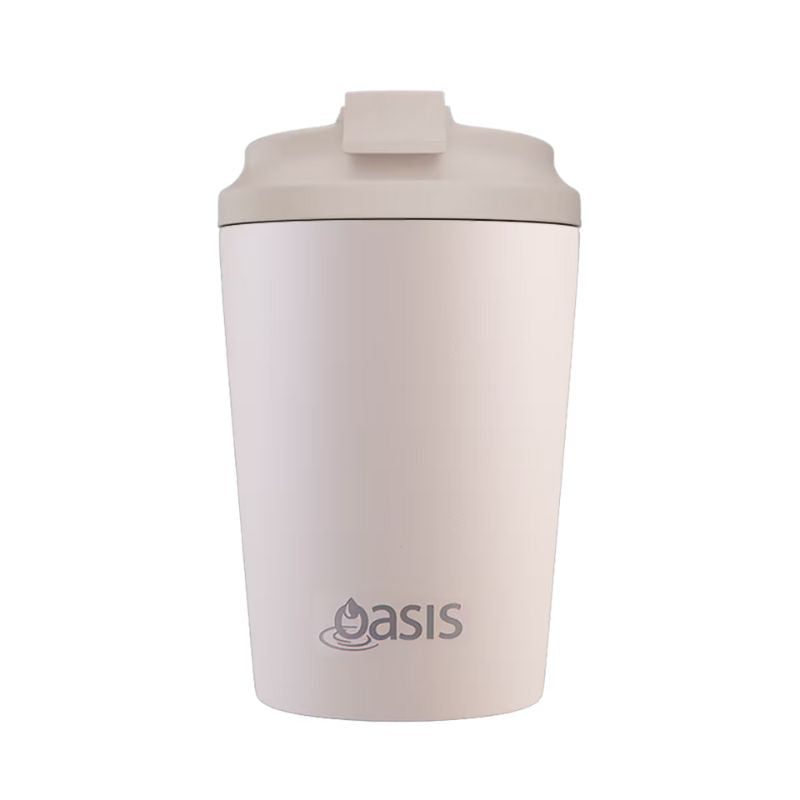 Oasis ceramic lined stainless steel double wall insulated coffee cup- 360ml - Oat.