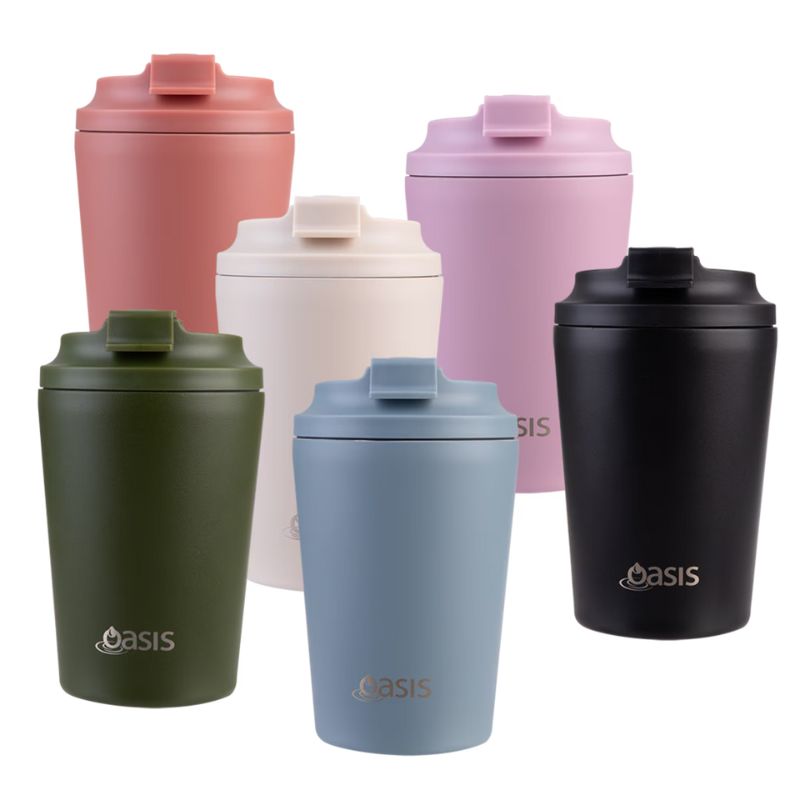 Oasis ceramic lined stainless steel double wall insulated coffee cup- 360ml - mixed photo.