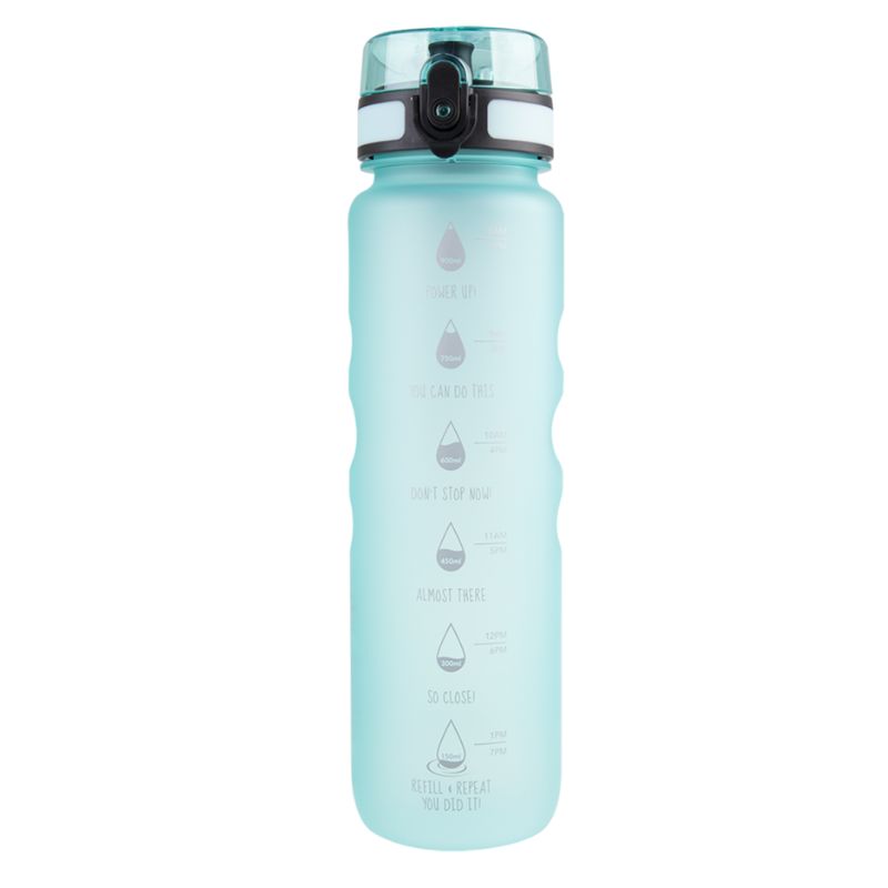 Oasis Tritan Motivational Sports Bottle 1L - Aqua Marine.