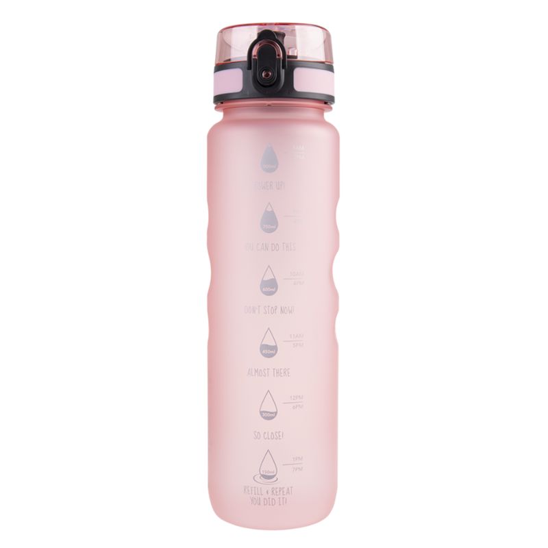 Oasis Tritan Motivational Sports Bottle 1L - Glow Pink.