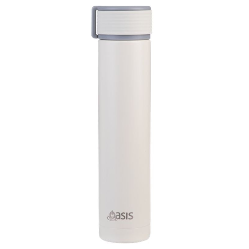 250ml Oasis Skinni Mini double walled insulated stainless steel drink bottle - Alabaster.