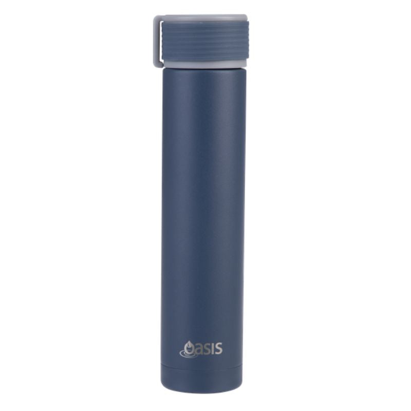 250ml Oasis Skinni Mini double walled insulated stainless steel drink bottle - Indigo.