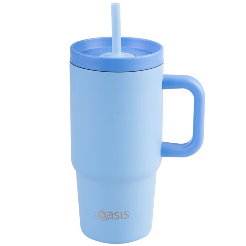 Oasis stainles steel double wall insulated Jnr Commuter Travel Tumbler - 700ml - Blue.