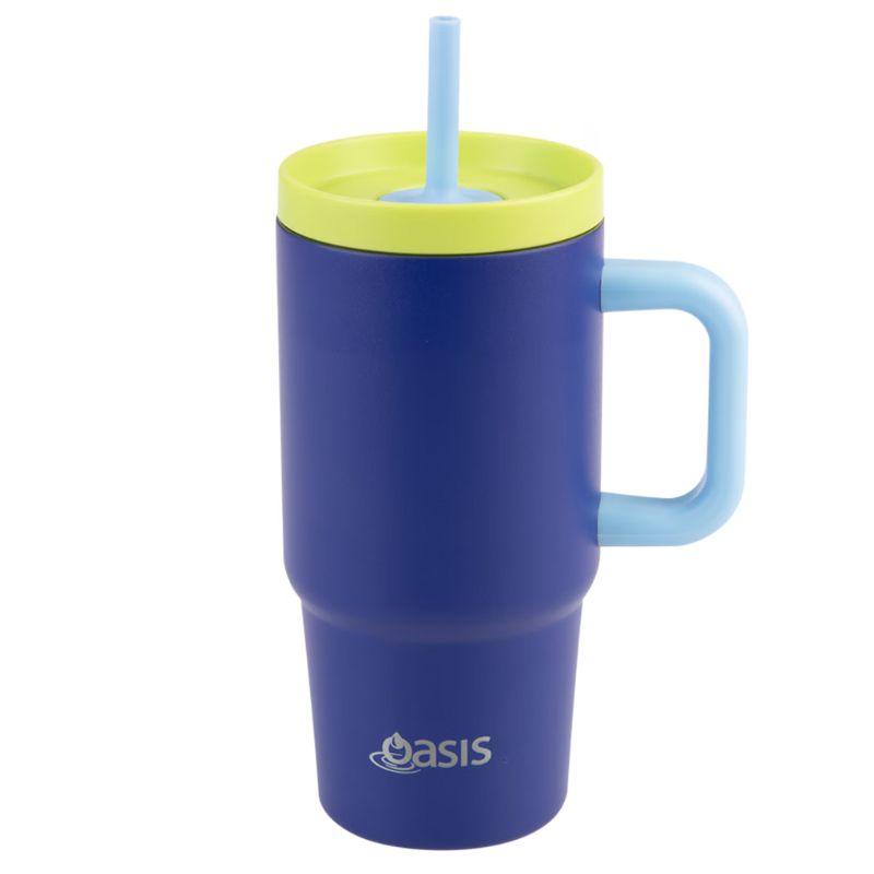 Oasis stainles steel double wall insulated Jnr Commuter Travel Tumbler - 700ml - Peacock Blue.