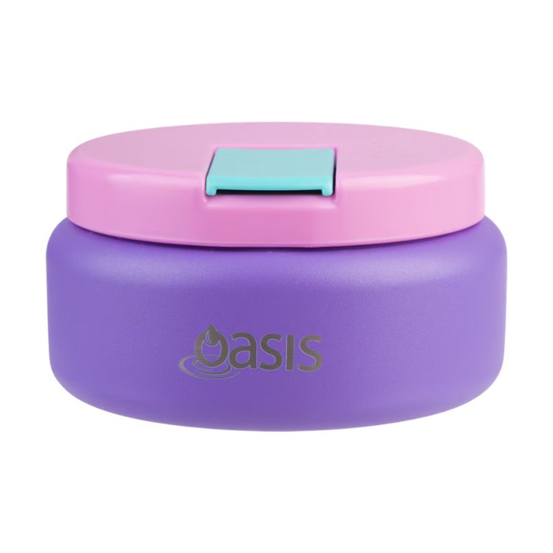 Oasis stainless steel double wall insulated food flask with quick release lid - 230ml - Mermaid Purple.