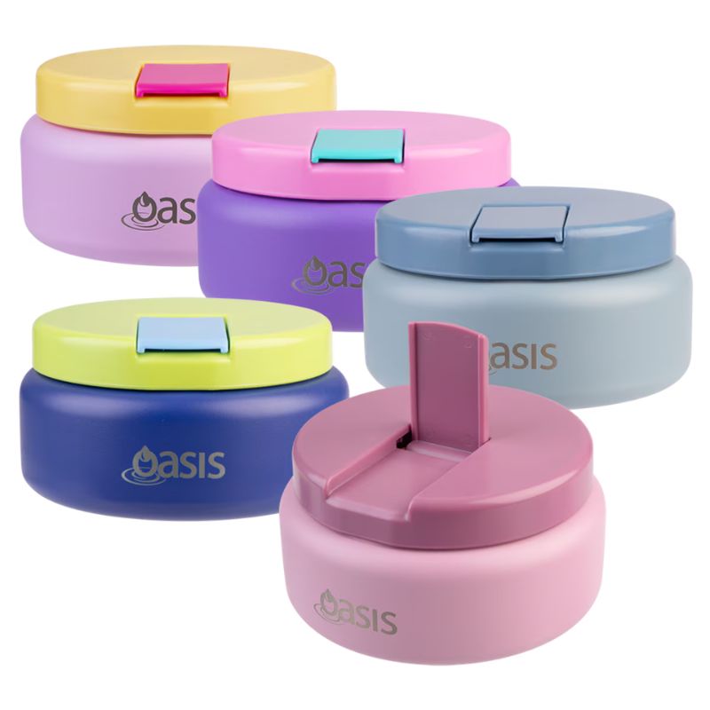 Oasis stainless steel double wall insulated food flask with quick release lid - 230ml - mixed photo. 