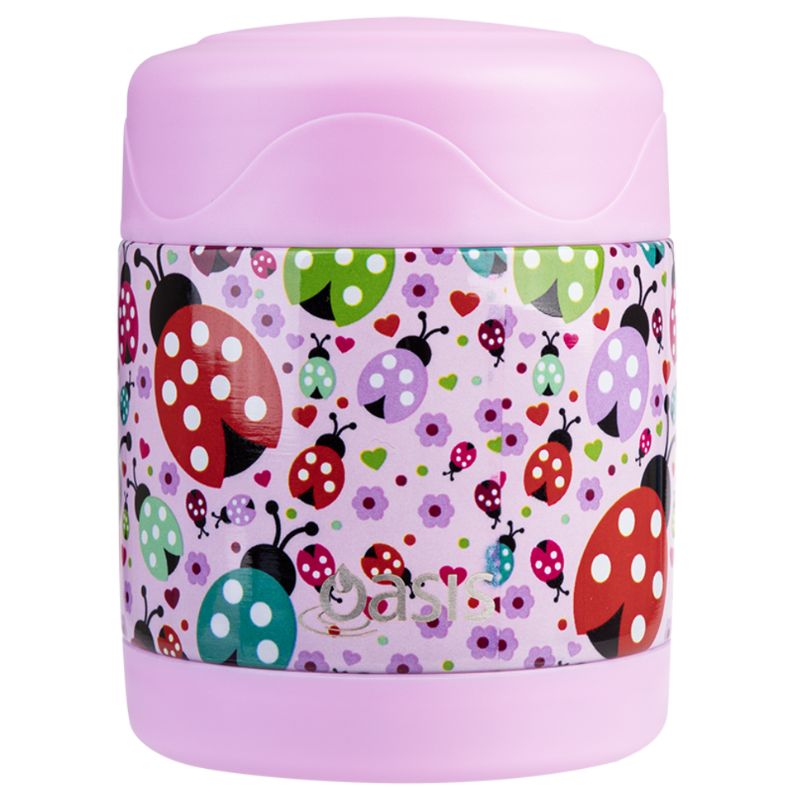 Oasis stainless steel double wall insulated food kids flask - 300ml - Lovely Ladybugs.