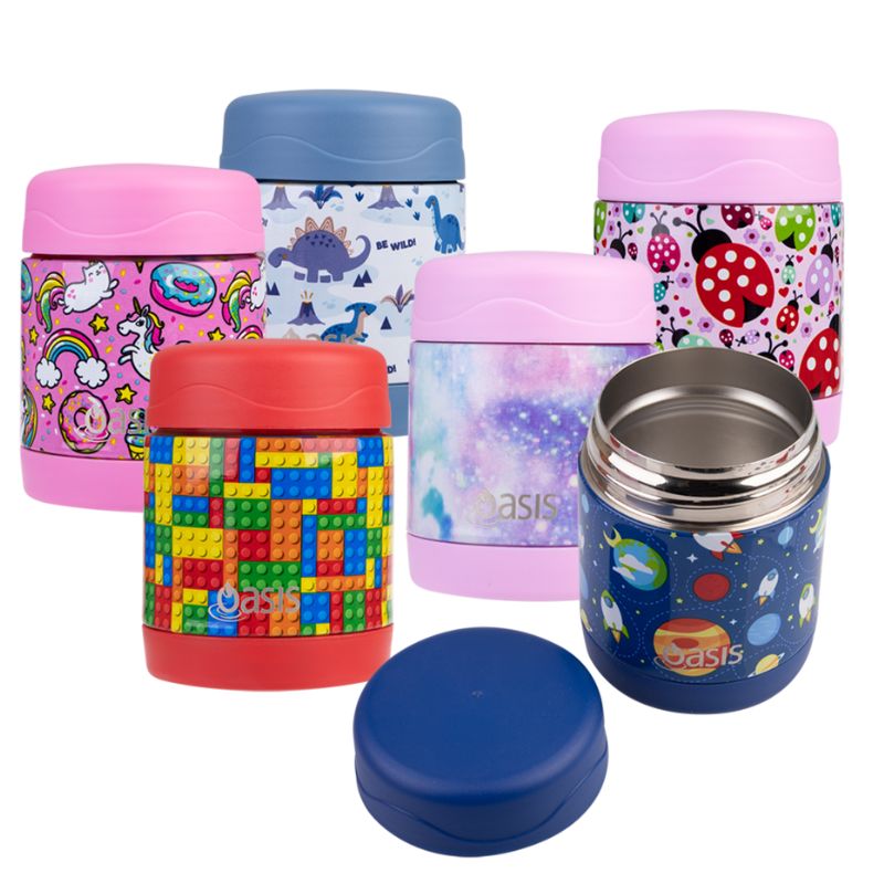 Oasis stainless steel double wall insulated food kids flask - 300ml - mixed photo. 