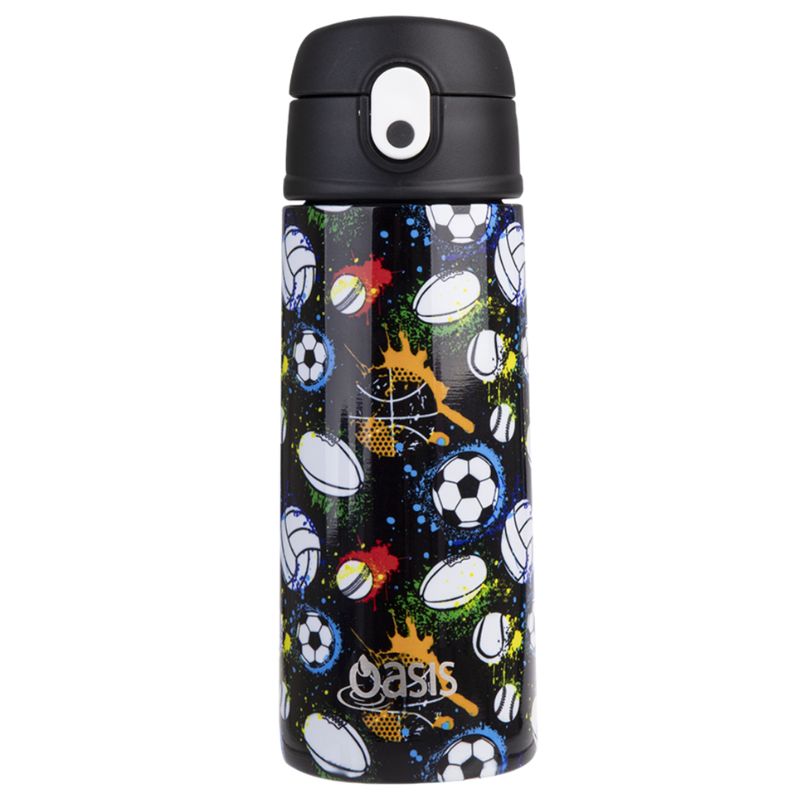 Oasis stainless steel double wall insulated kid's drink bottle with sipper 550ml - Sports. 