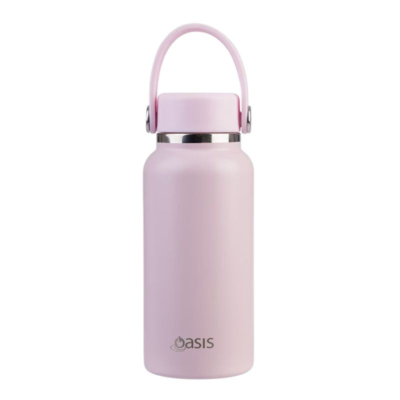 Oasis stainless steel double wall insulated mini bottle 300ml - Lemonade.