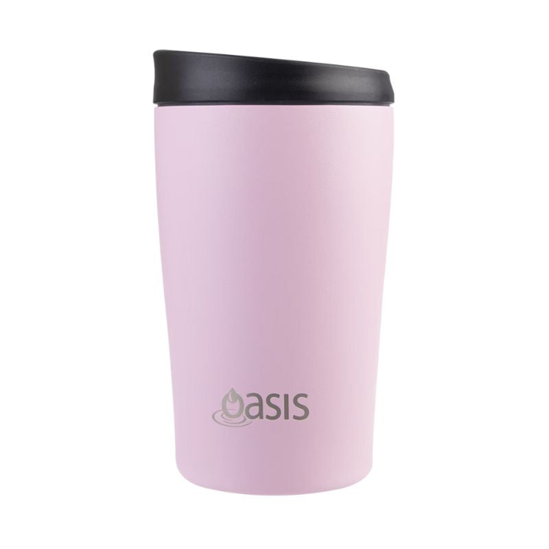 Oasis stainless steel double wall insulated travel cup -380ml - Carnation.