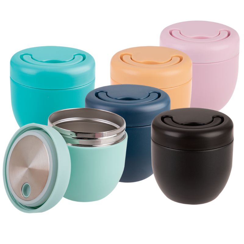 Oasis stainless steel insulated food pod jar - insulated thermos 470ml - mixed photo with new colours.