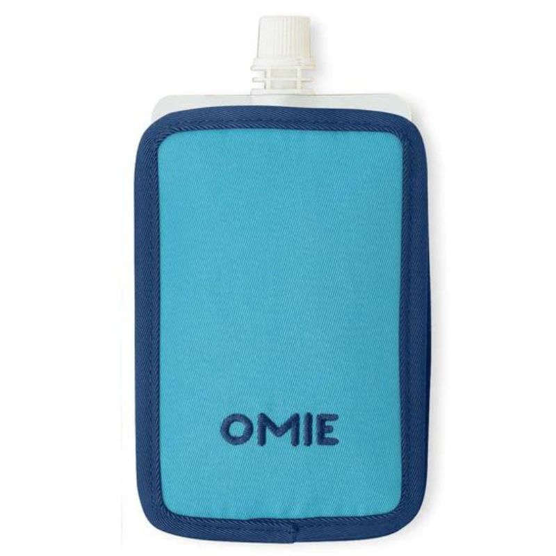 Omie OmieChill freezable food pouch - Blue.