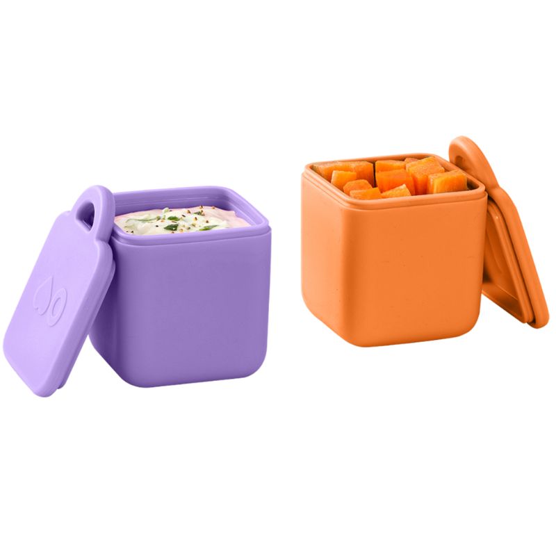 Omie Omiedip silicone dip containers - set of 2 - Purple-Orange.