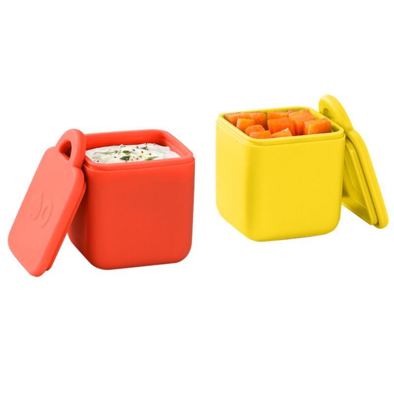 Omie Omiedip silicone dip containers - set of 2 - Yellow-Red.