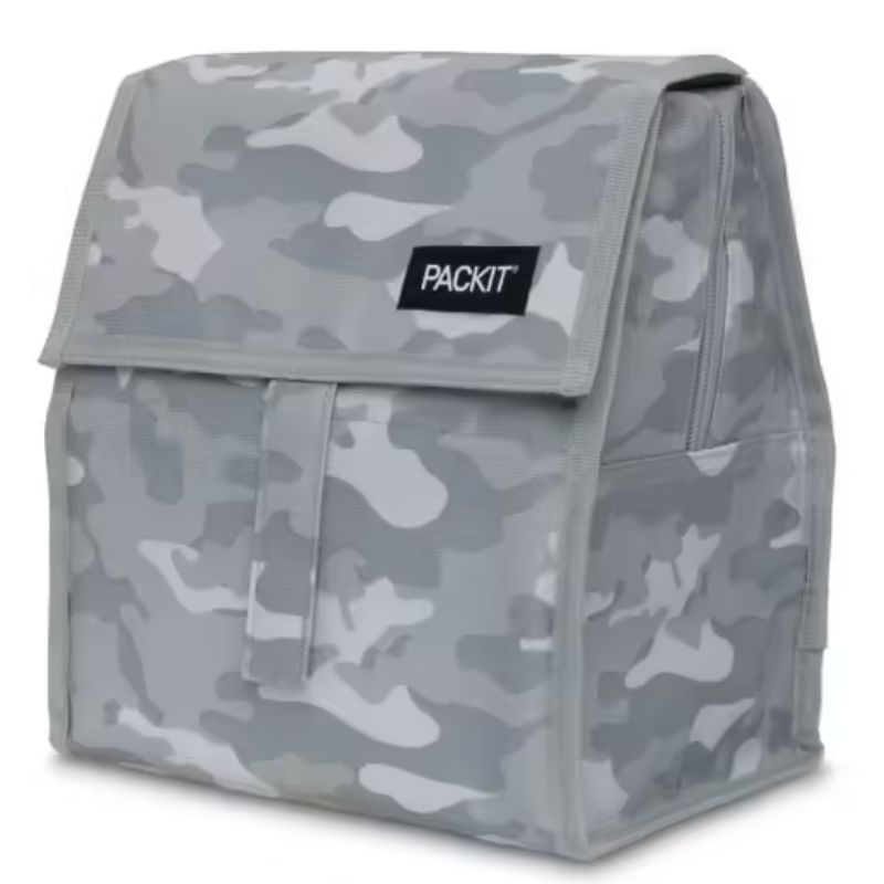 PackIt freezable insulated lunch cooler bag - Arctic Camo.