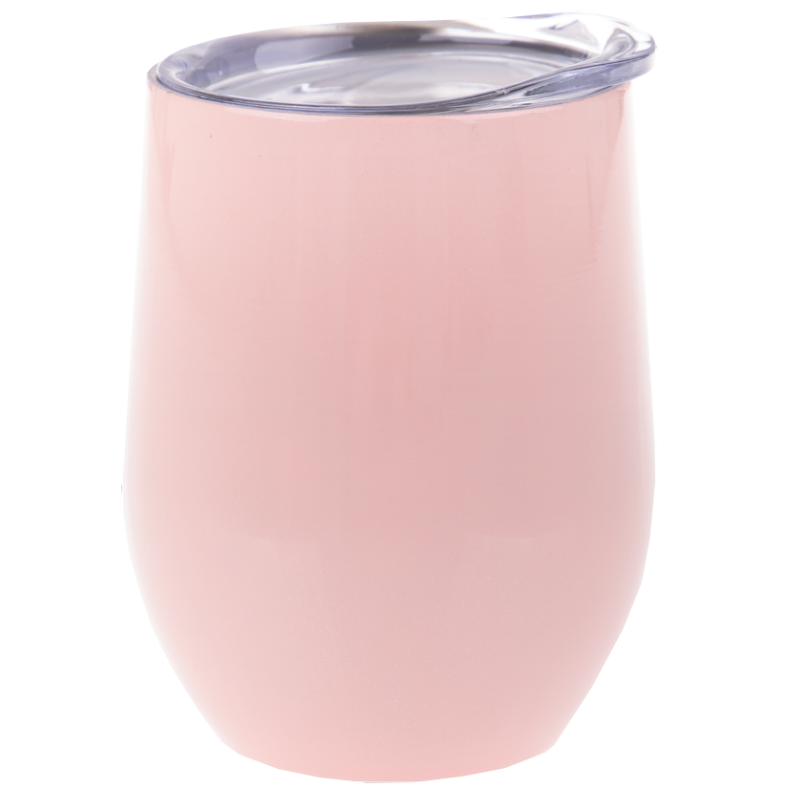 330ml Oasis double walled wine sippy tumbler with lid - Soft Pink.