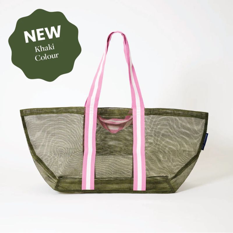 Project Ten Mesh oversized tote - Khaki.