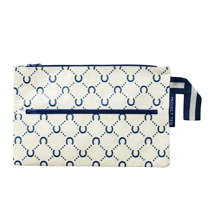 Project Ten pencil case - Navy Horseshoe.