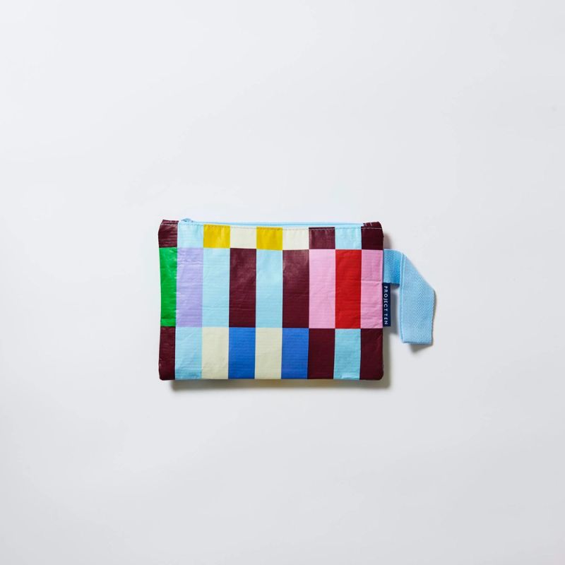 Project Ten mini zip pouch - Multi Stripe.