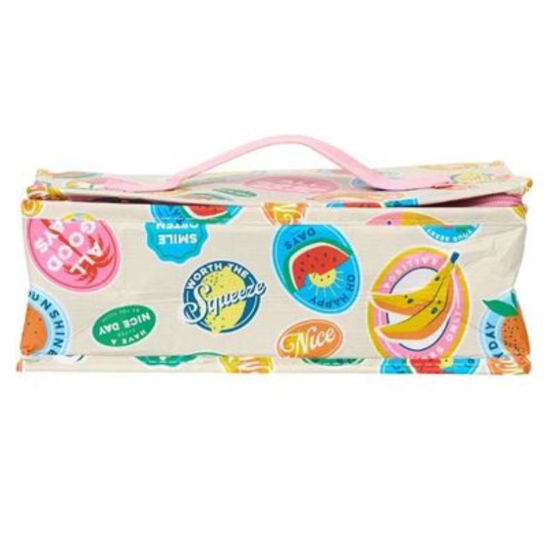 Project Ten Takeaway bag - insulated lunch bag in fruit Stickers design.