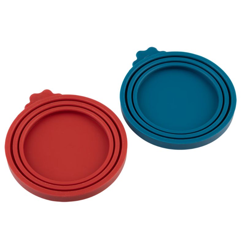 R&M 3 in 1 silicone can cover - red and blue shown from the bottom of the cover. 