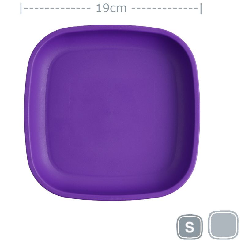 Replay flat small plate - small - 7inch - Amethyst.