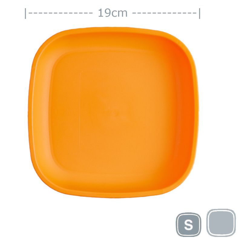 Replay flat small plate - small - 7inch - Orange.