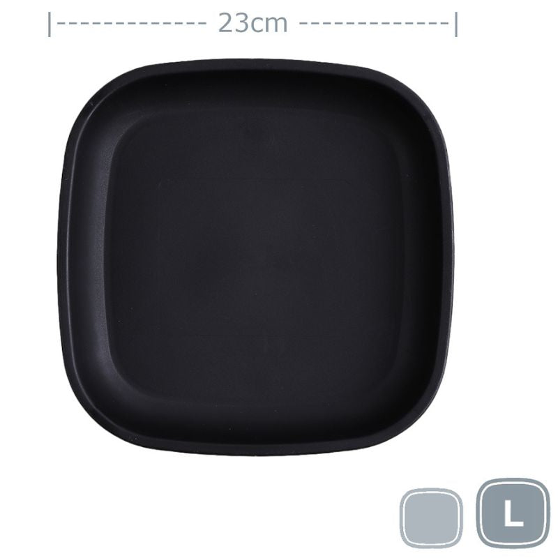 Replay large flat plate - Black.