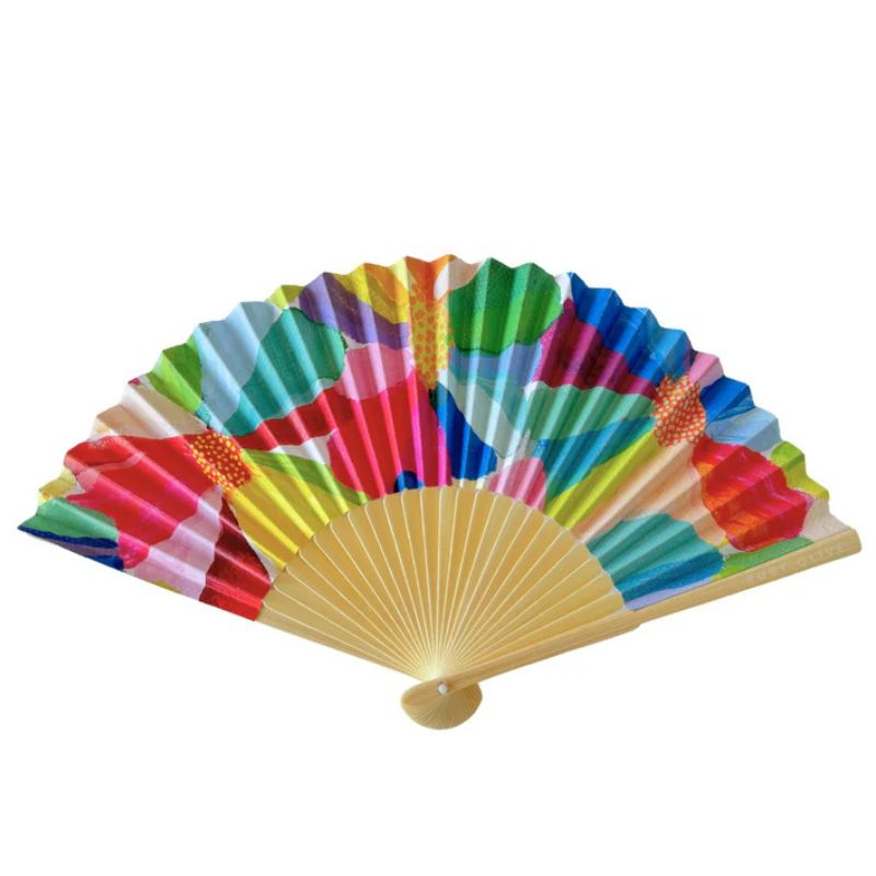 Ruby Olive RO x Lordy Dordie - Petal Party - handheld foldable fan.