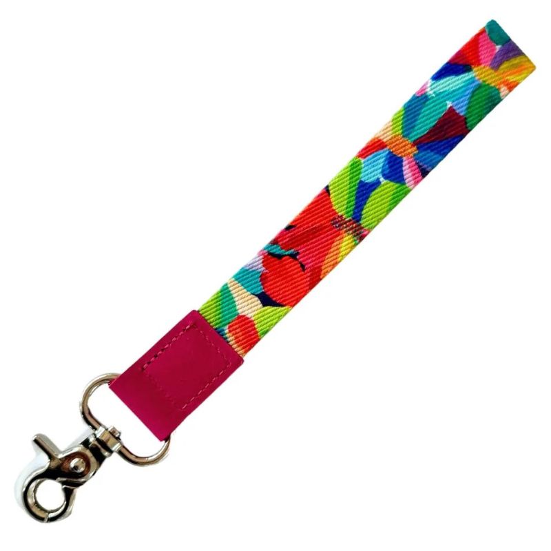 Ruby Olive - RO x Lordy Dordie - wrist lanyard - Petal Party in Pink.