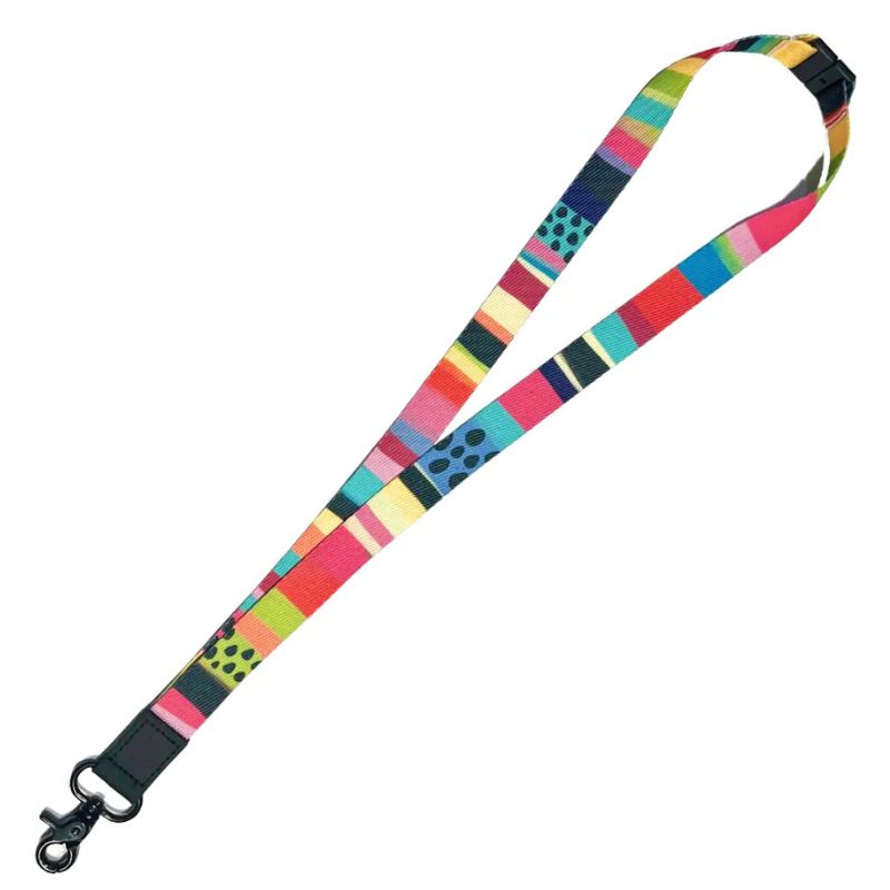 Ruby Olive - Long lanyard - Rainbow Stripe.