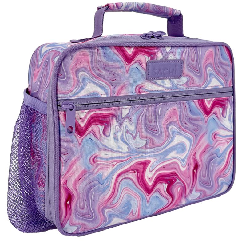 Sachi Style 321 insulated crew lunch bag with bottle holder - Marble Swirls.