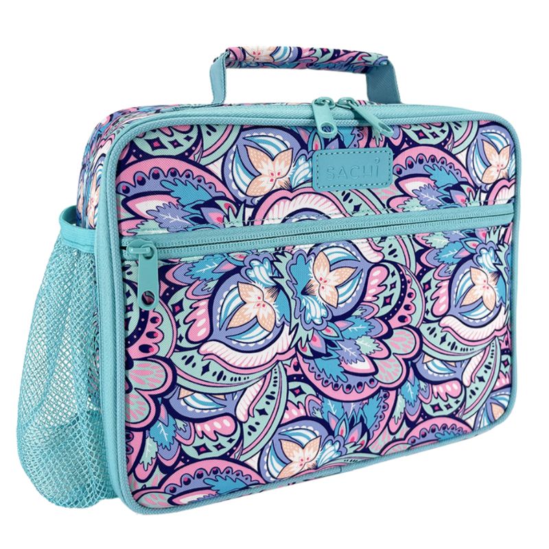 Sachi Style 321 insulated crew lunch bag with bottle holder - Pastel Vibes.