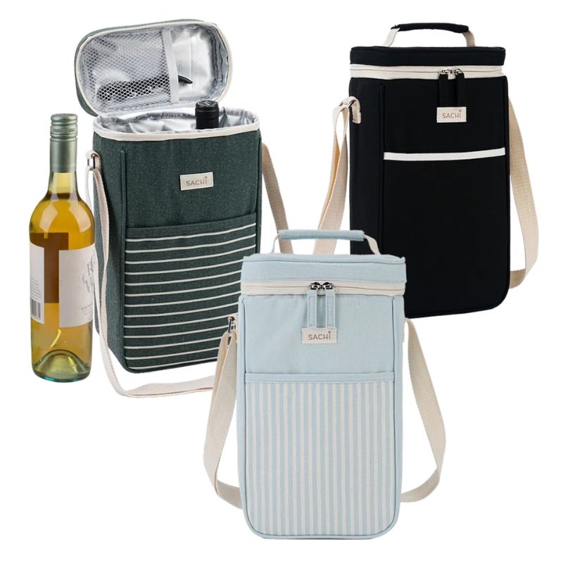 Sachi Two Bottle Insulated Wine Cooler bag - mixed photo.