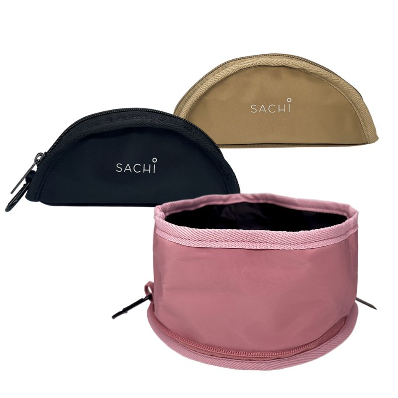 Sachi 'Pupbowl' portable folding dog bowl - mixed photo. 