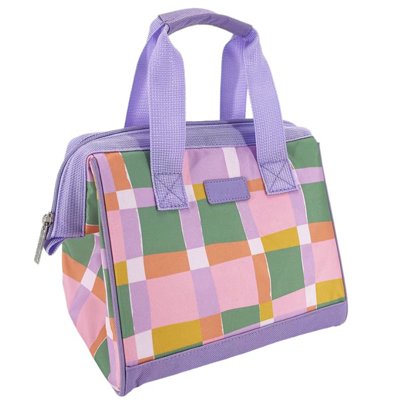 Sachi style 34 insulated lunch bag tote - Pastel Checks.