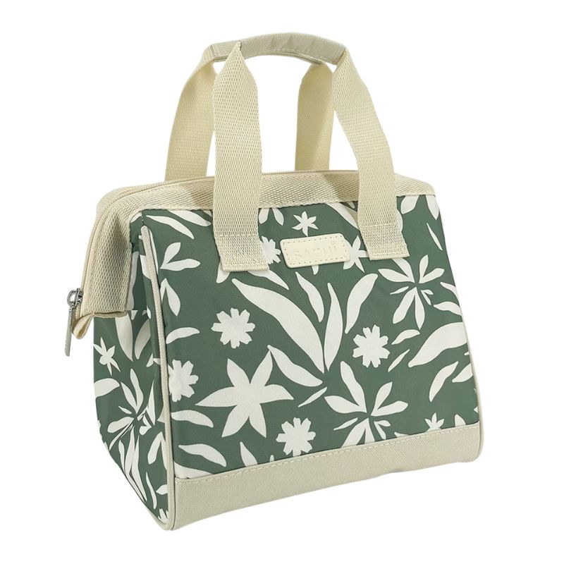 Sachi style 34 insulated lunch bag tote - Sage Wildflower.