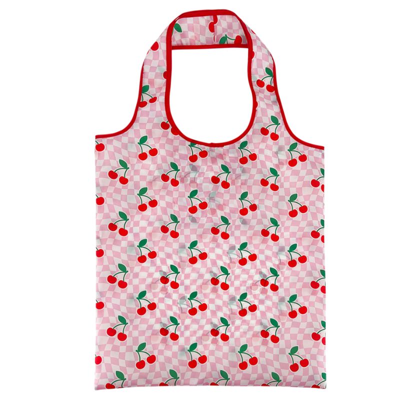 Sachi reusable eco foldable shopping bag - Cherry Crush.
