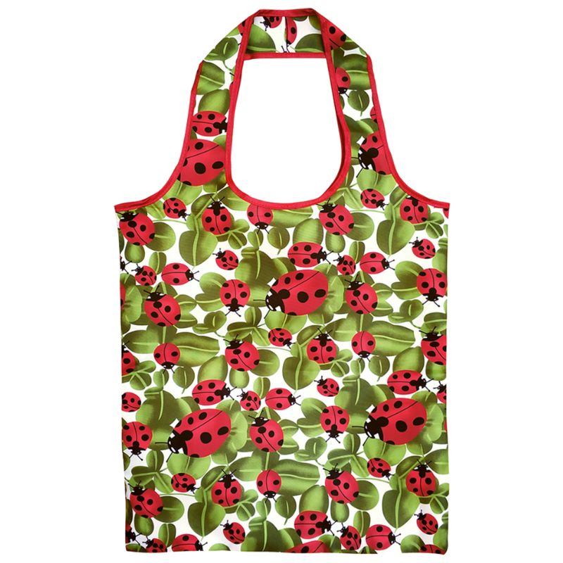 Sachi reusable eco foldable shopping bag - Lady Bug design.