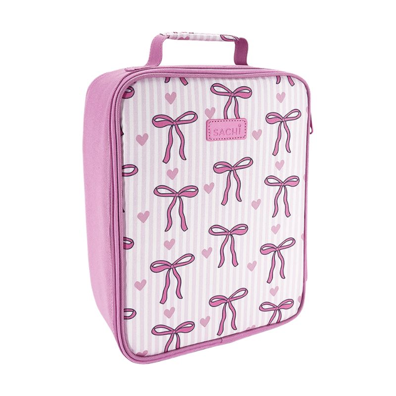 Sachi 'Style 228' Insulated Junior XL Lunch Bag - Bows and Hearts.