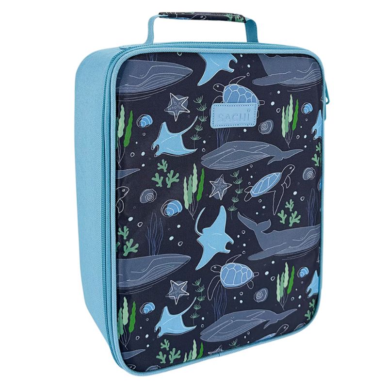 Sachi 'Style 228' Insulated Junior XL Lunch Bag - Ocean Friends.