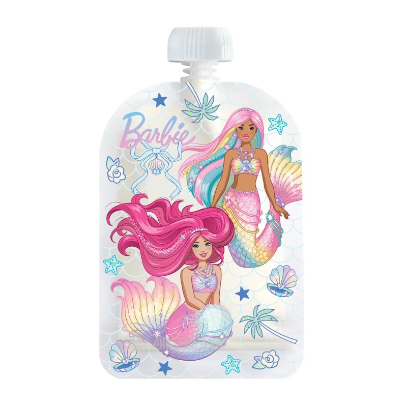 Sinchies reusable food pouch 150ml - set of 5 pouches - Barbie Mermaid Magic.