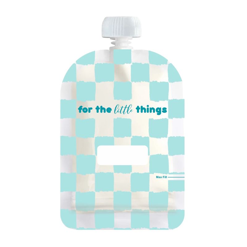 Sinchies reusable food pouch 150ml - set of 5 pouches - Checkmate Bubblegum.