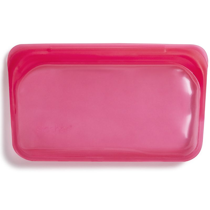 Stasher reusable silicone storage bag - 355ml (293 ml) - Raspberry.