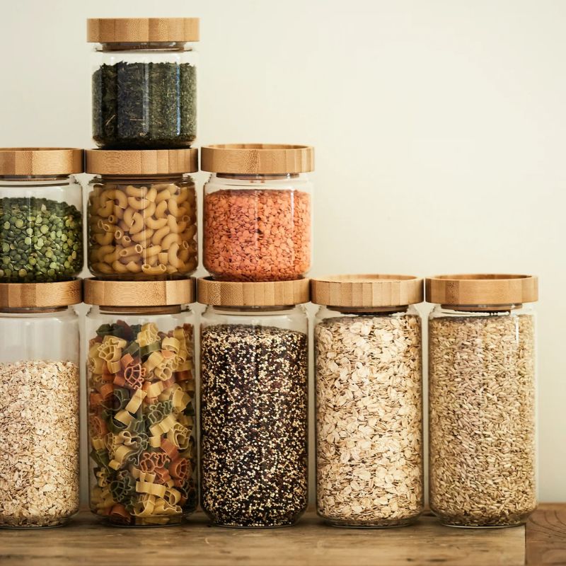 The Conscious Store - glass jar with bamboo lids - mixed photo.
