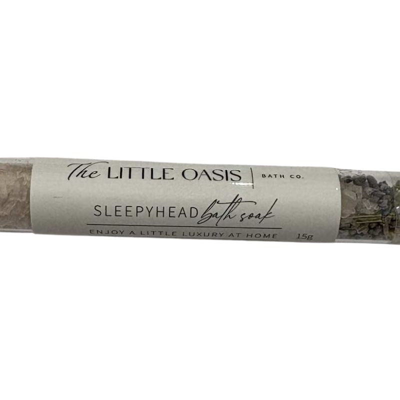 The Little Oasis Bath Co - Magnesium bath soak test tubes - Sleepyhead.