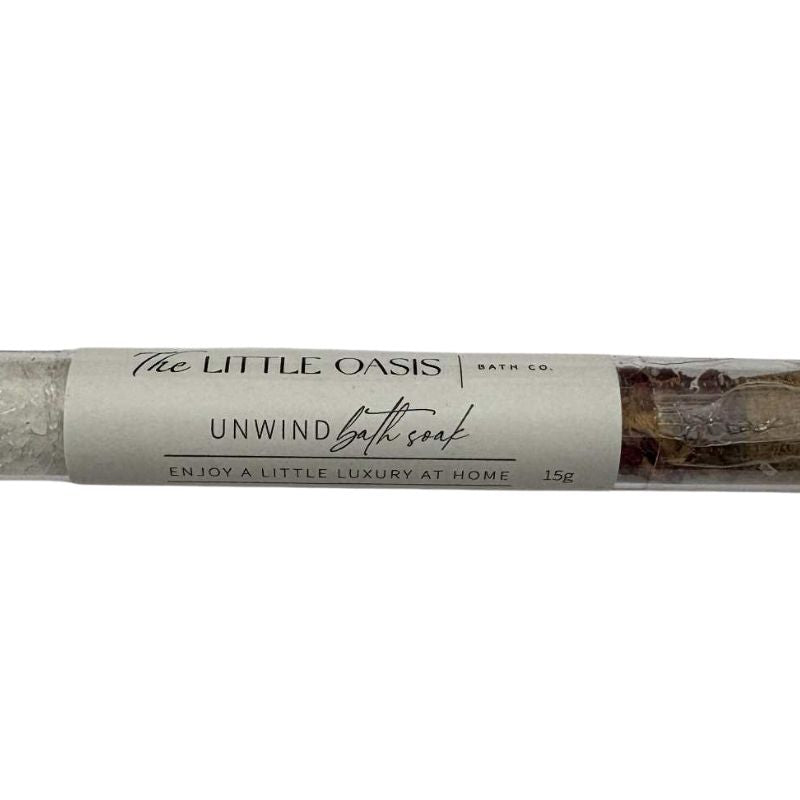 The Little Oasis Bath Co - Magnesium bath soak test tubes - Unwind.