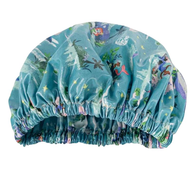 The Laminated Cotton Shop - handmade shower cap for kids -  Mermaids.